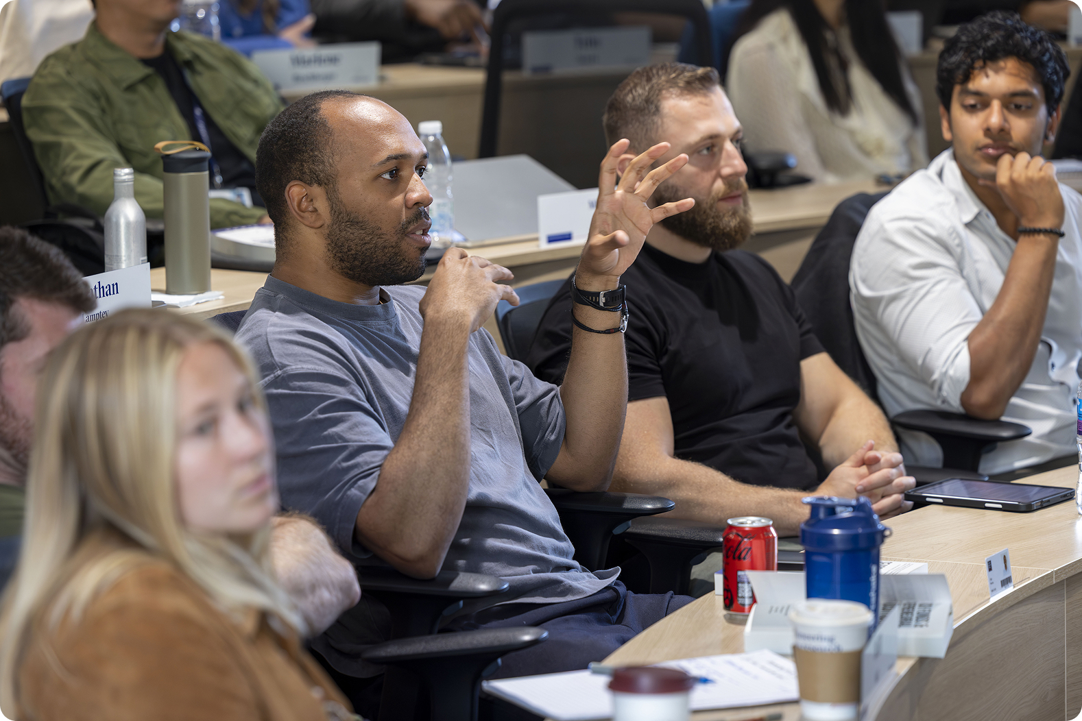Students attenting a lecture at LBS